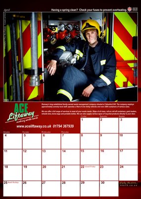 Romsey Firefigher Calendar April 2011