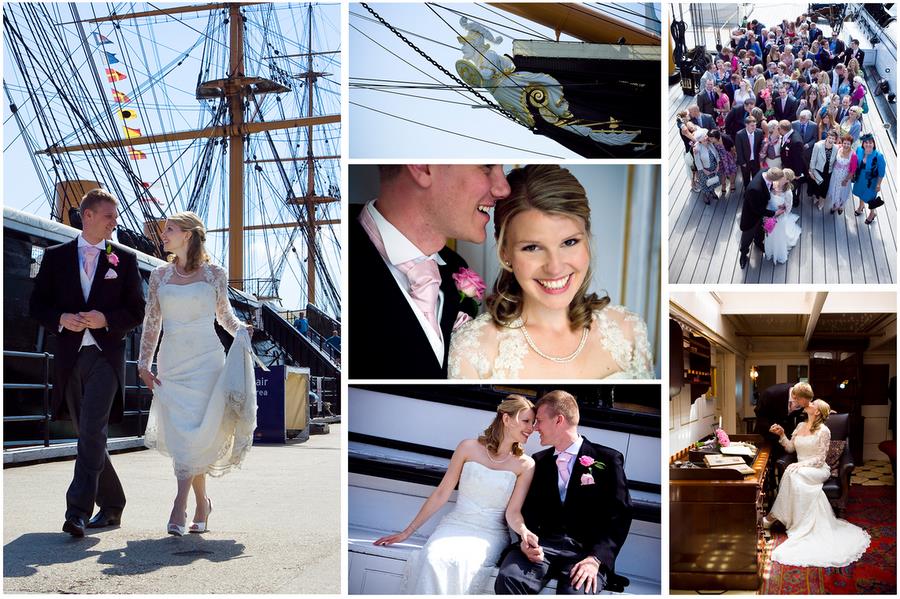 Natural and relaxed wedding photography onboard HMS Warrior, Portsmouth, Hampshire