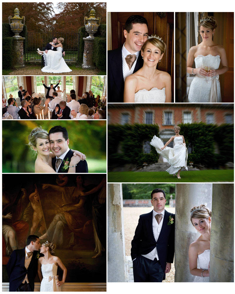 Natural and relaxed wedding photographs taken at Trafalgar Park, Downton, near Salisbury, Wiltshire.