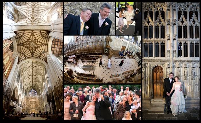 Natural and relaxed wedding photographs taken at Winchester Cathedral, Hampshire.