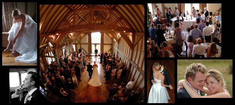 Natural and relaxed wedding photographs taken at Clock Barn, Whitchurch, Hampshire.