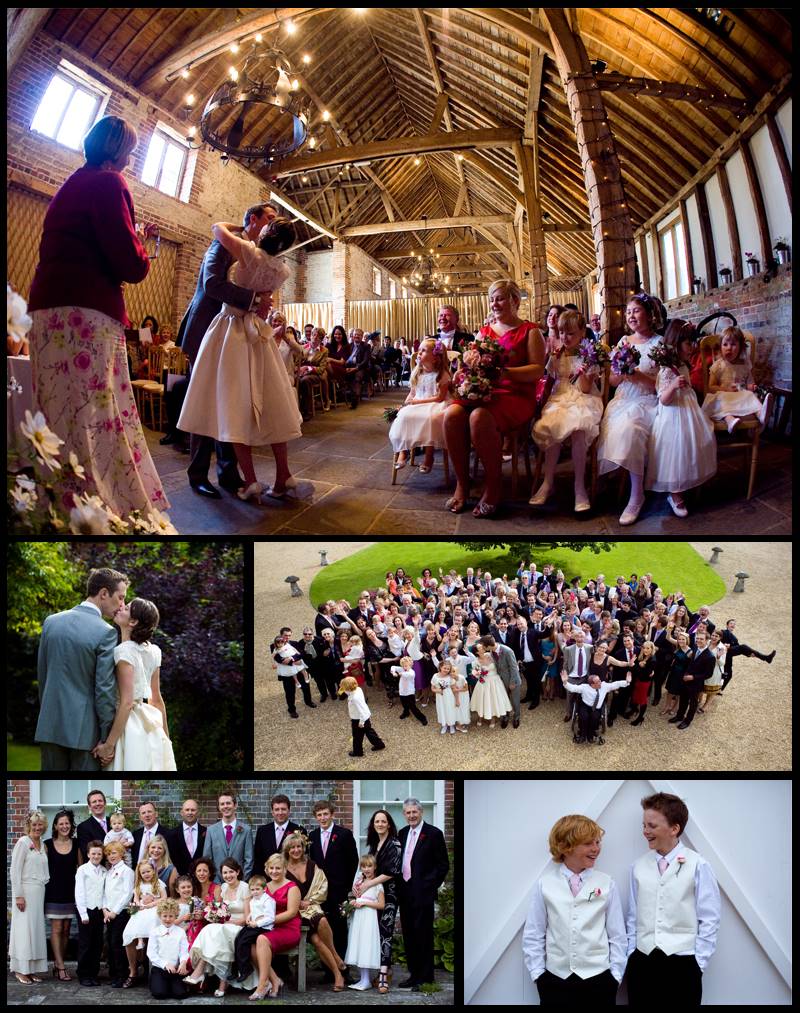 Natural and relaxed wedding photographs taken at The Manor Barn, Buriton, Hampshire.